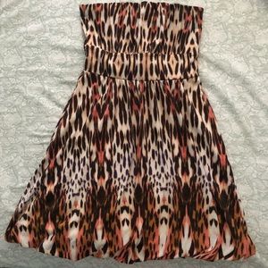 Animal Print Tube Dress